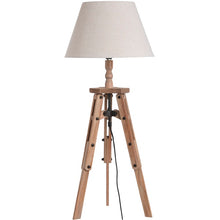 Load image into Gallery viewer, Wooden Tripod Table Lamp
