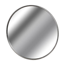 Load image into Gallery viewer, Silver Foil Large Circular Metal Wall Mirror
